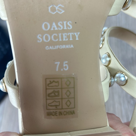 Like new Oasis Society Valerie Pearl Flat Slide Sandals Size 7.5 - Picture 11 of 11